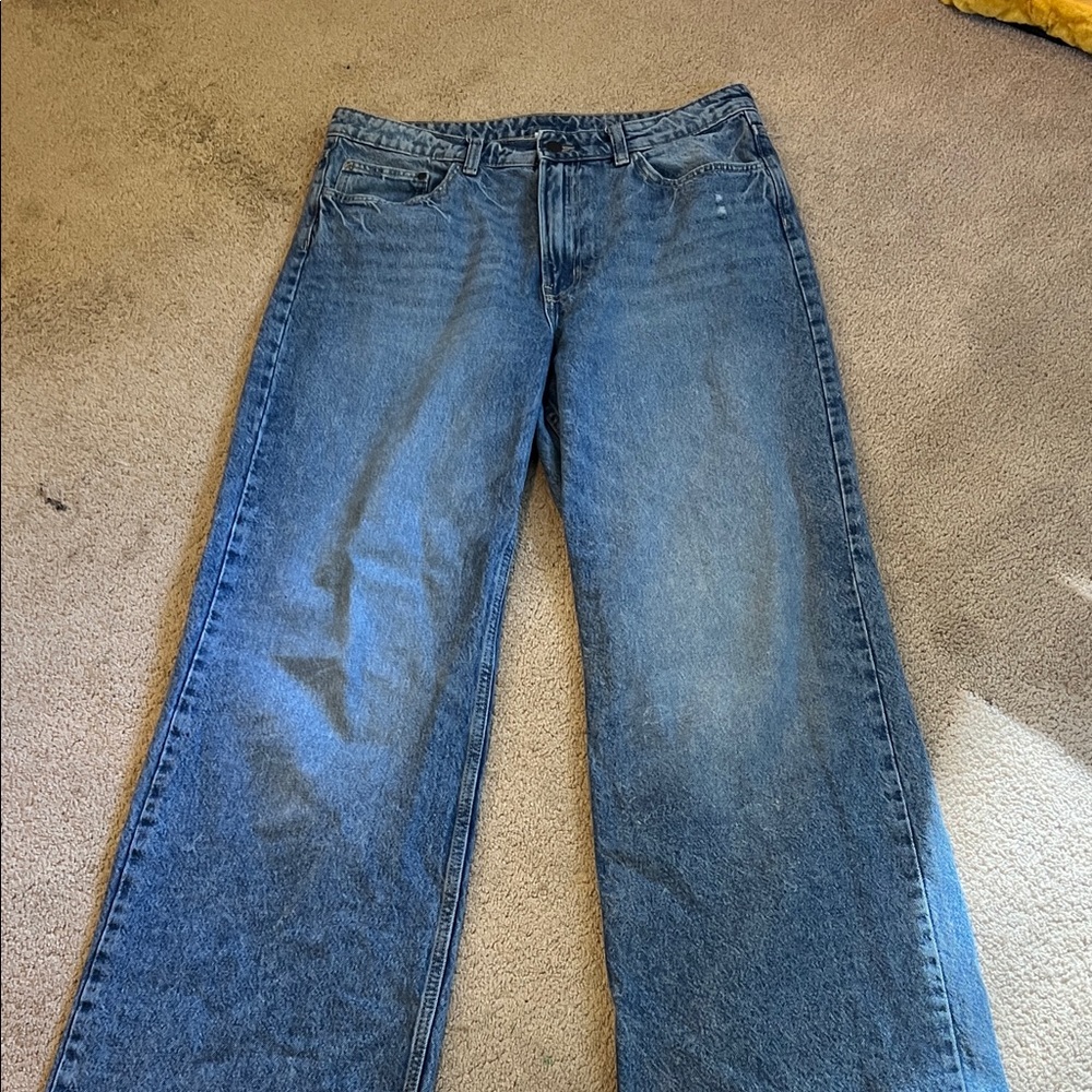 H&M Women's Wide-Leg Jeans - Denim Blue